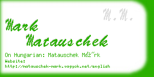 mark matauschek business card